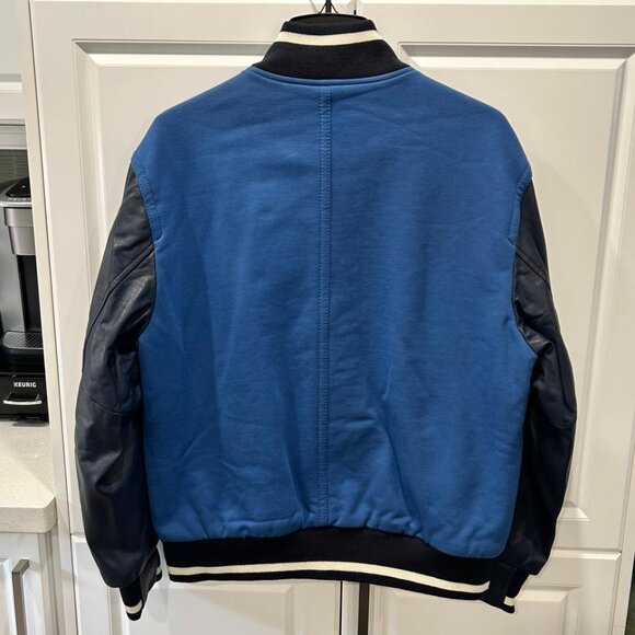 COACH Leather/Cotton Logo Patch Varsity Jacket - Picture 8 of 14